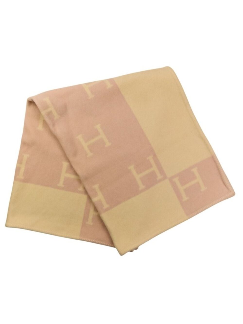 Hermes Cashmere Blend Baby Blade Avalon Throw Pink White